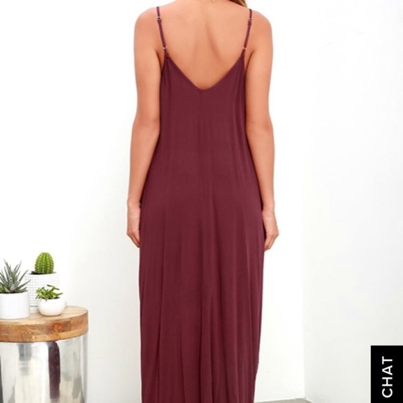 Lulus Burgundy V-Neck Maxi Dress - Picture 3 of 11